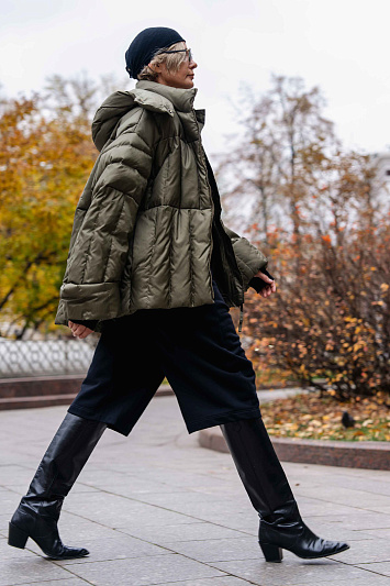 Куртка пуховая Столбики