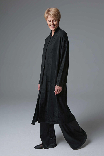 Кардиган удлиненный Исчезающие квадраты