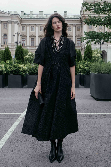 Платье Далмат с прозрачными рукавами