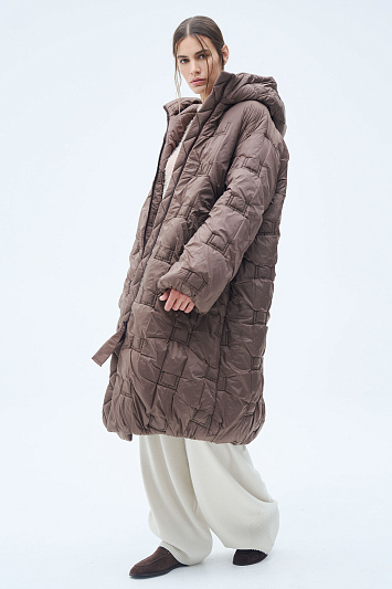 Пальто стежка лого, среднее