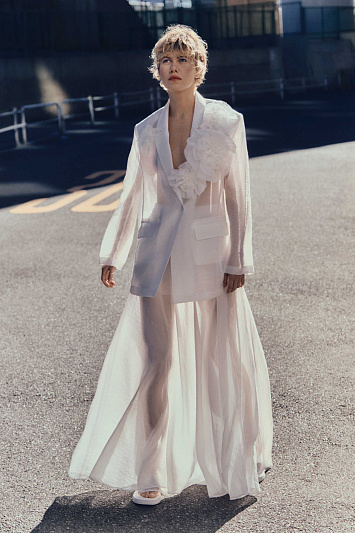 Юбка клеш прозрачная