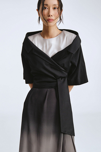 Блуза болеро с открытыми плечами