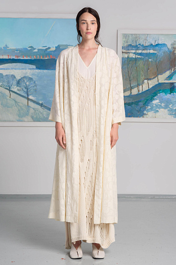 Жакет накидка кимоно, Прозрачные цветы