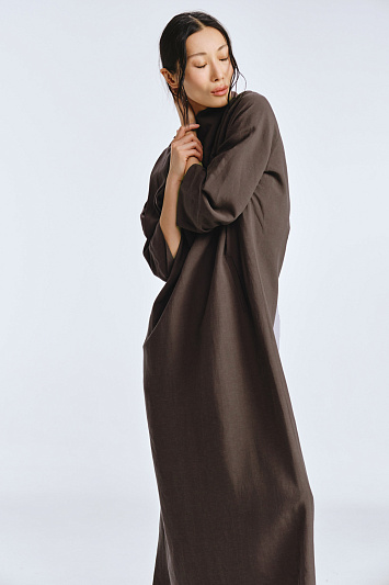 Платье с воротником Качели, плотная вискоза