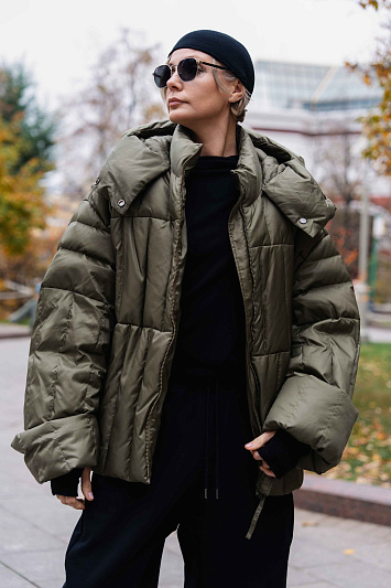 Куртка пуховая Столбики