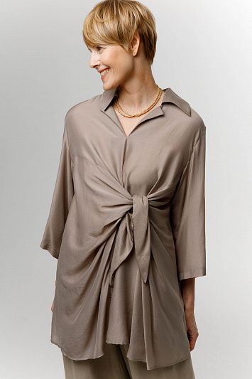 Блуза туника с узлом