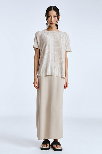 Юбка вязаная гладкая