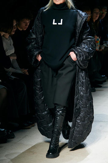 Пальто стежка лого, длинное