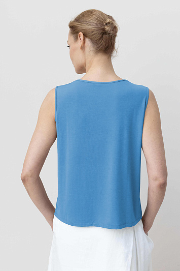 Блуза база, без рукавов, тонкий трикотаж