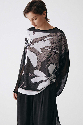 Джемпер с длинным рукавом Трехцветный