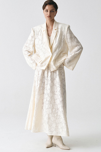 Юбка клеш Прозрачные цветы