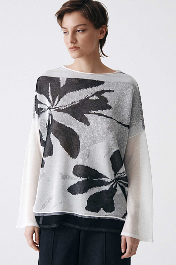 Джемпер с длинным рукавом Трехцветный