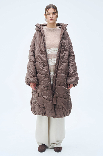 Пальто стежка лого, среднее