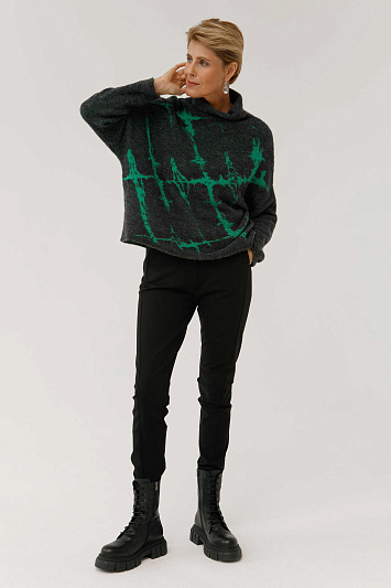 Брюки узкие прямые, плотное джерси